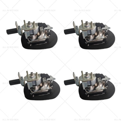 4 x Chrome Power Operated Recessed Whale Tail T-Lock Handles for Toolbox