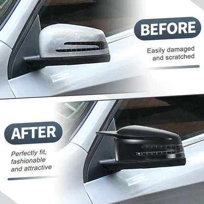Gloss Black Rearview Mirror Cover Cap for Mercedes-Benz W176 W246 C117