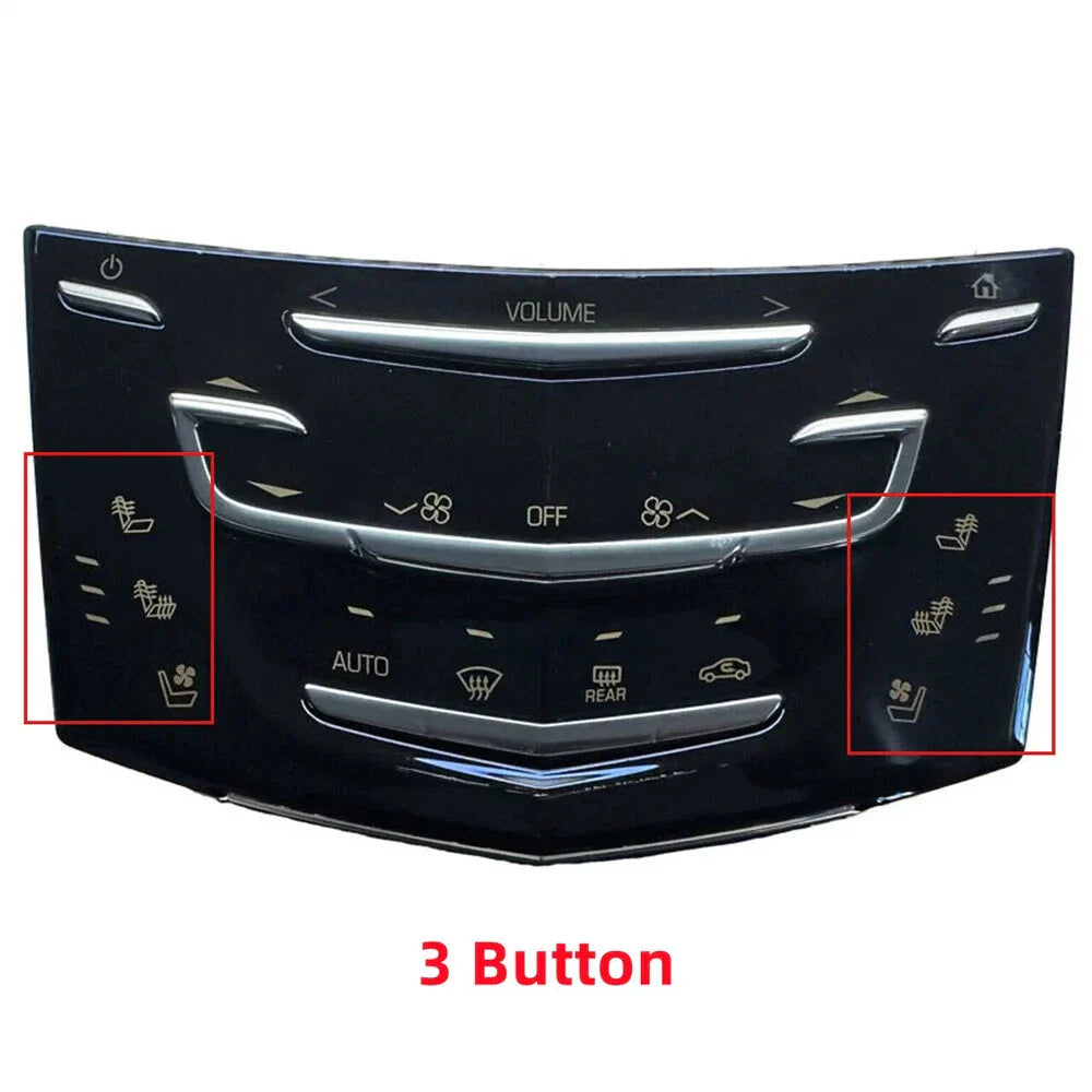 3 x Button Seat Light Type Air Conditioning Panel for Cadillac ATS XTS CTS SRX (2013-2019)