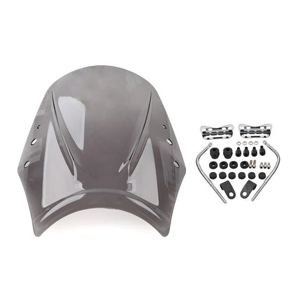 Windshield Deflector for Universal Motorcycle - Grey