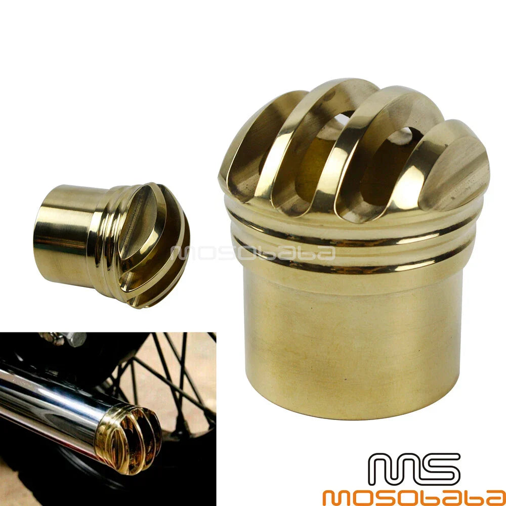 1.75" Brass Exhaust Tip for Custom Chopper Bobber (Universal)