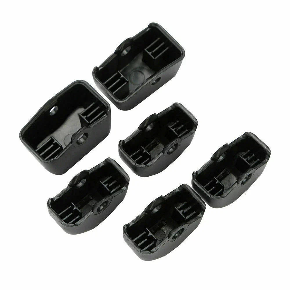 6 x Black Hand Control Switch Button Covers for Harley Dyna Softail (96-13)
