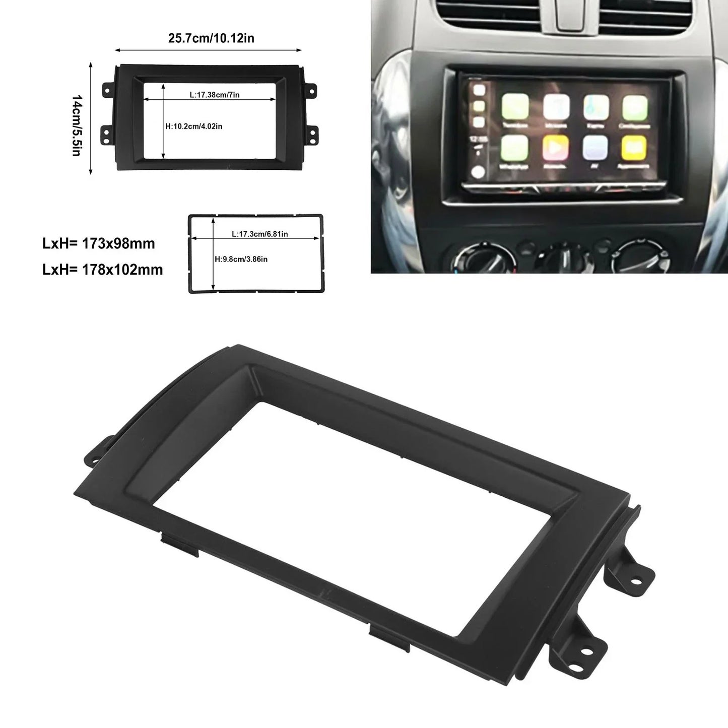 Stereo Radio Plate Frame Panel Double Din (2007–2013)