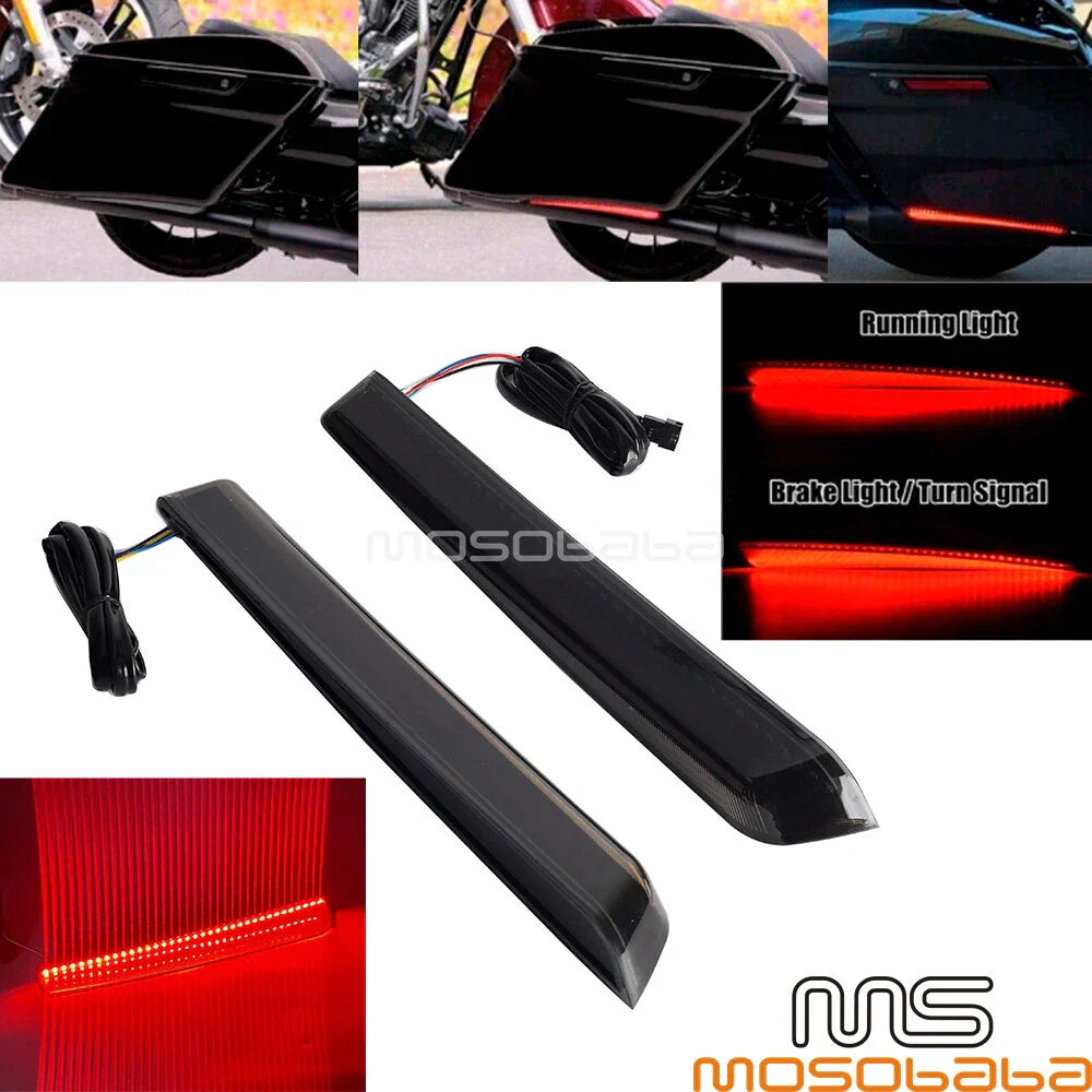 LED Saddlebag Run Side Signal Brake Lights for Harley Touring (2014-2022)