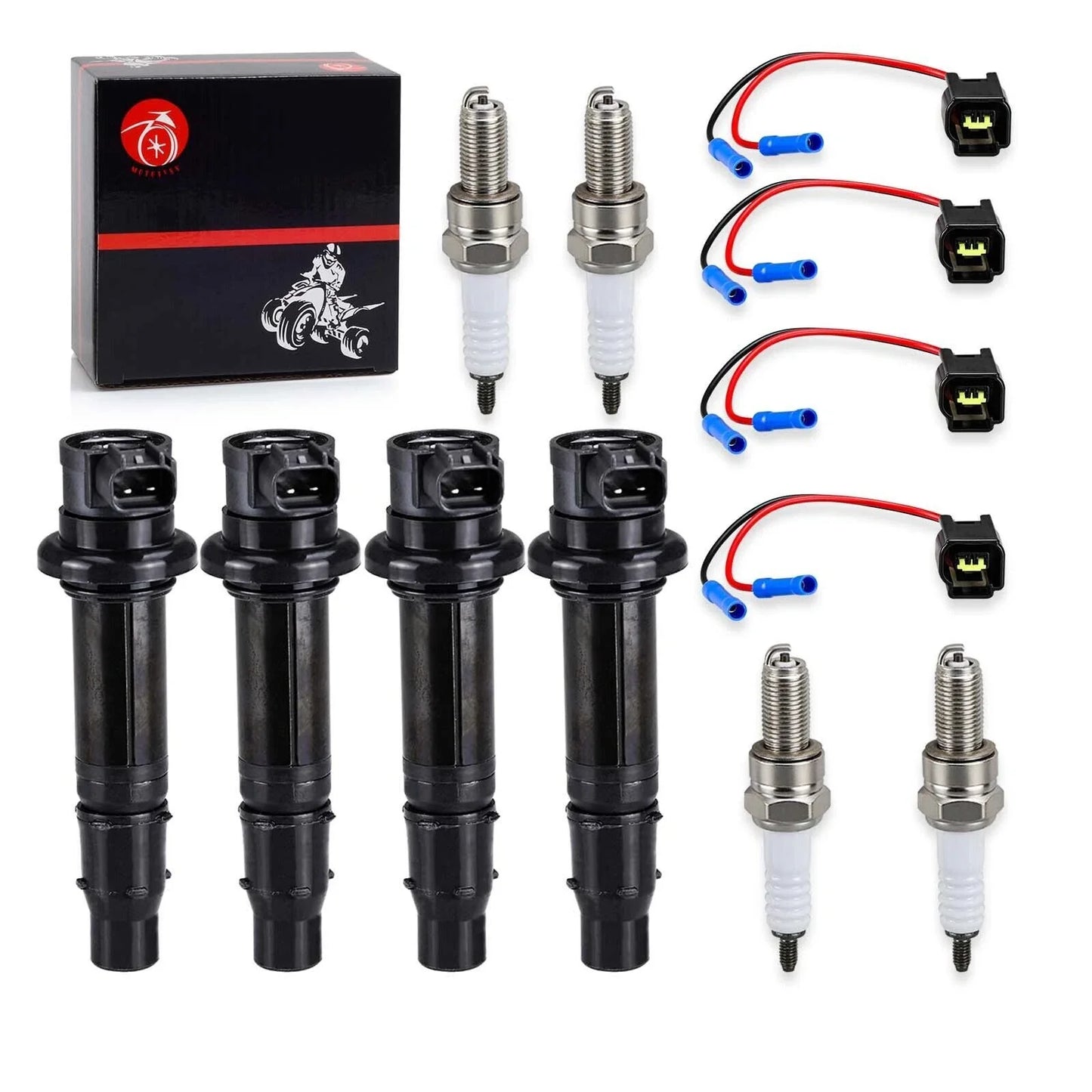 Ignition Coil & Spark Plug for YZF R6/R1/FZ1/FZS1/Vmax