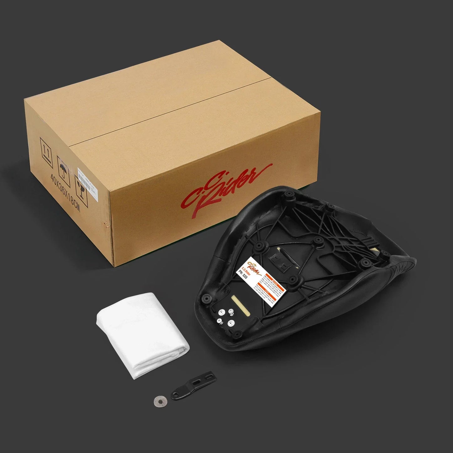 Black Driver Rider Seat for Harley Low Rider S FXLR FXLRS FXLRST (2018-2025)