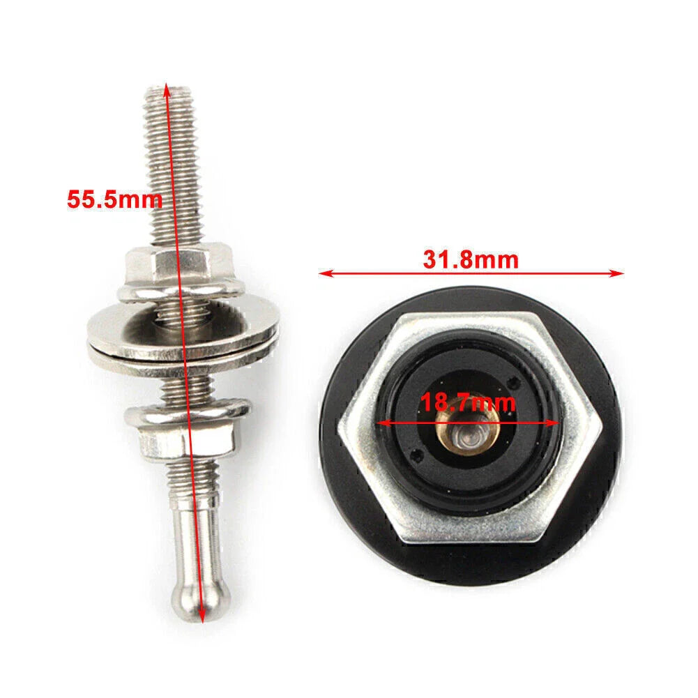 Blue Quick Release Hood Pins Latch Clips for Universal Cars