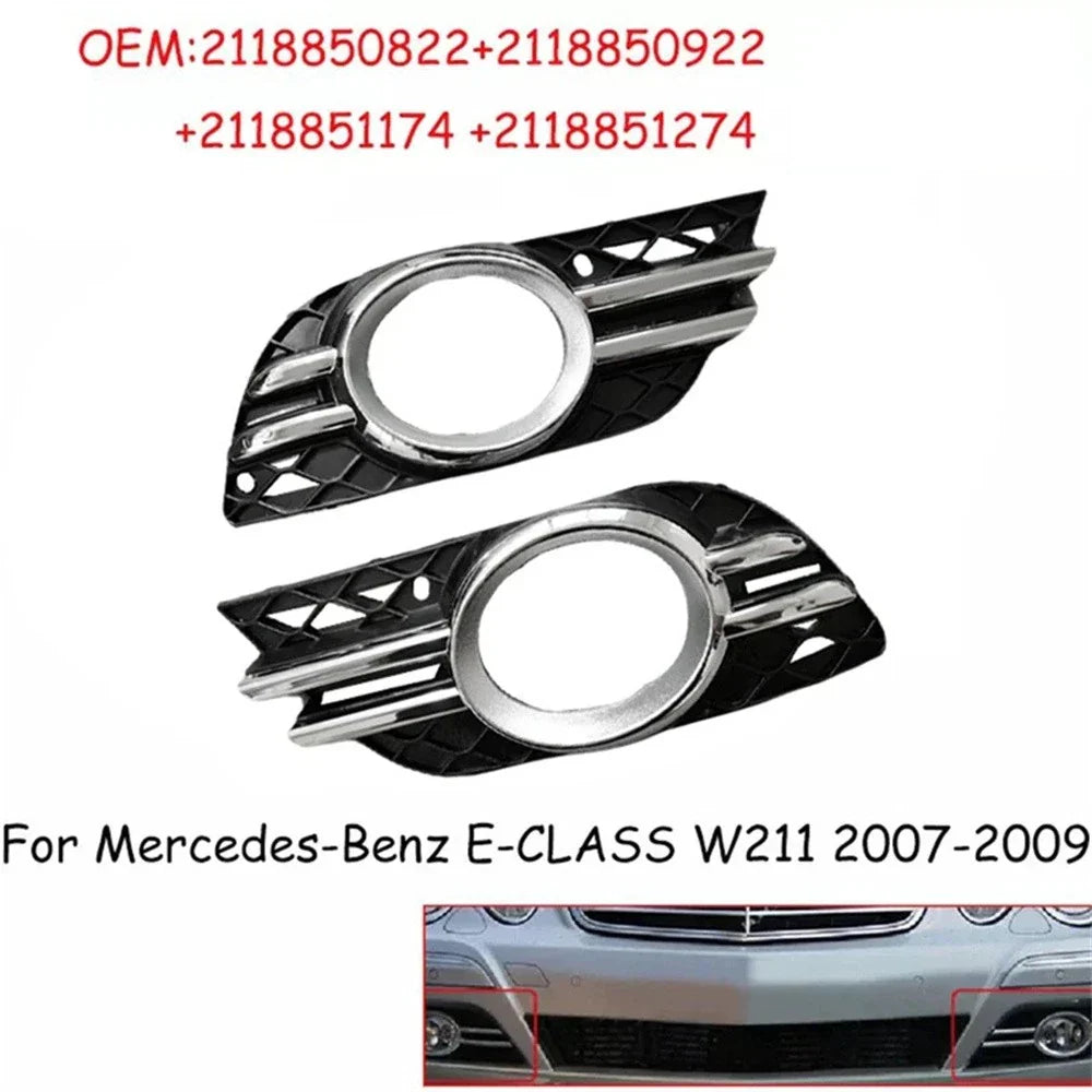 Front Fog Light Bumper Trim Cover for 2007-2009 Benz E-Class (W211)