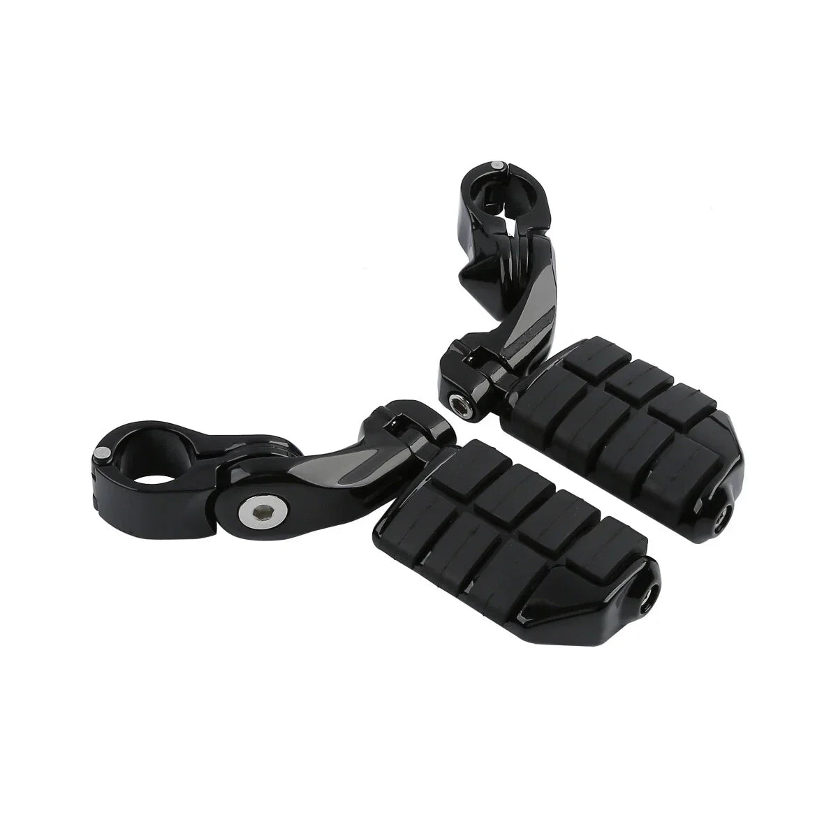 1.25" Adjustable Highway Short Angled Foot Pegs for Harley