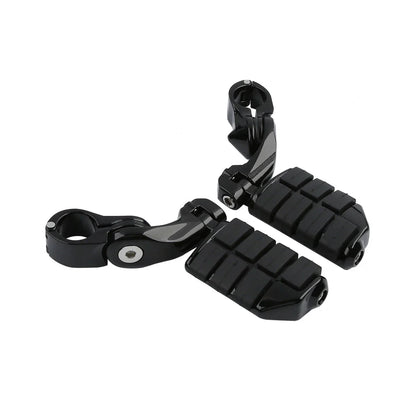 1.25" Adjustable Highway Short Angled Foot Pegs for Harley