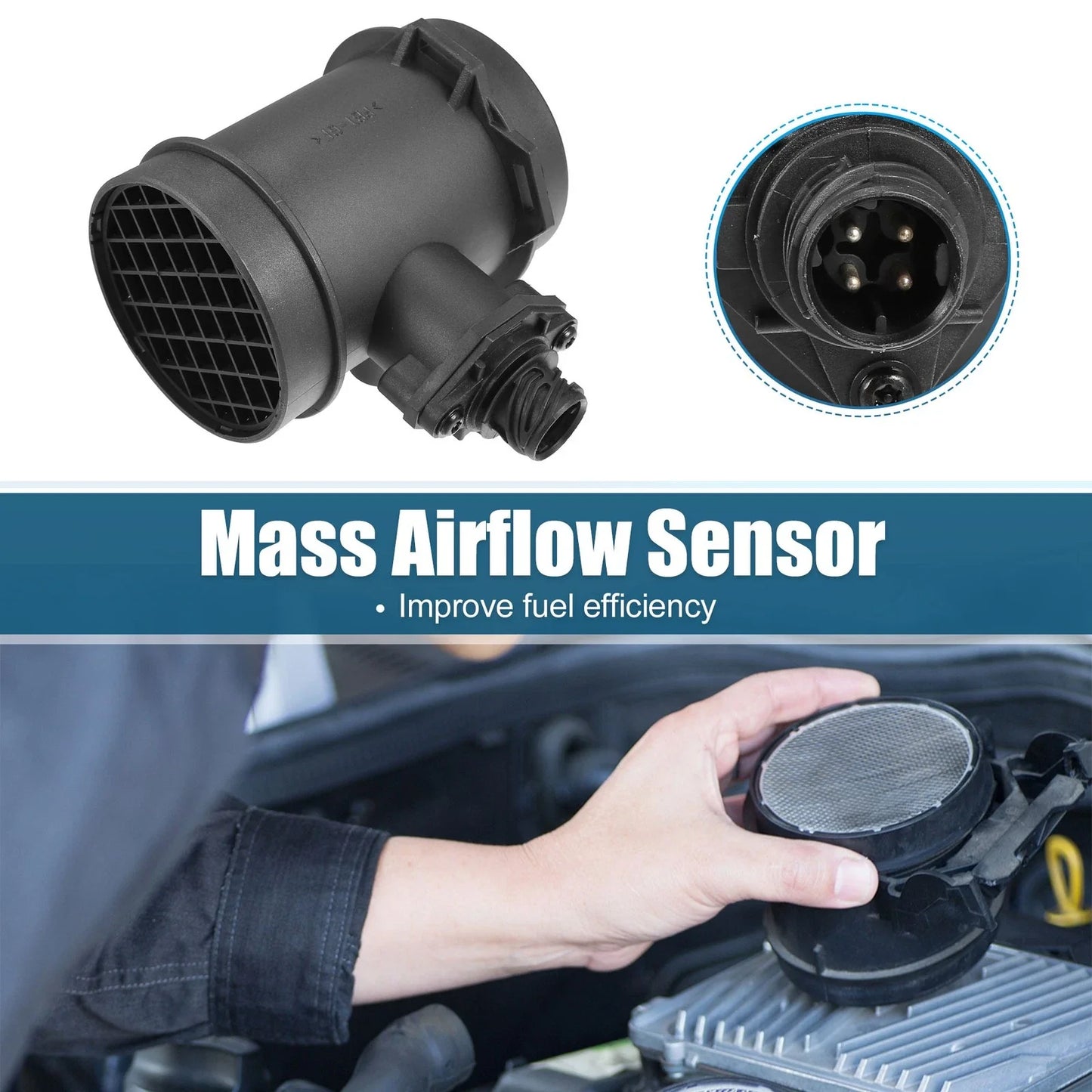 Mass Air Flow Sensor Meter Replacement 4.0L for BMW 540i