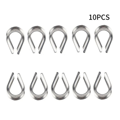 10 x 1/4 Wire Rope Cable Thimble for Marine Yacht 316 Stainless Heavy Duty