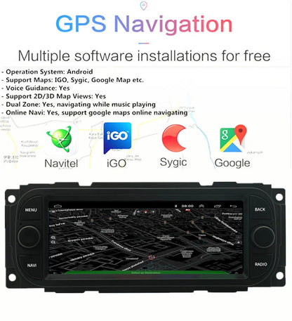 6.8" Android 13 Stereo Radio GPS Navigation for Jeep Chrysler Dodge (2011-2023)