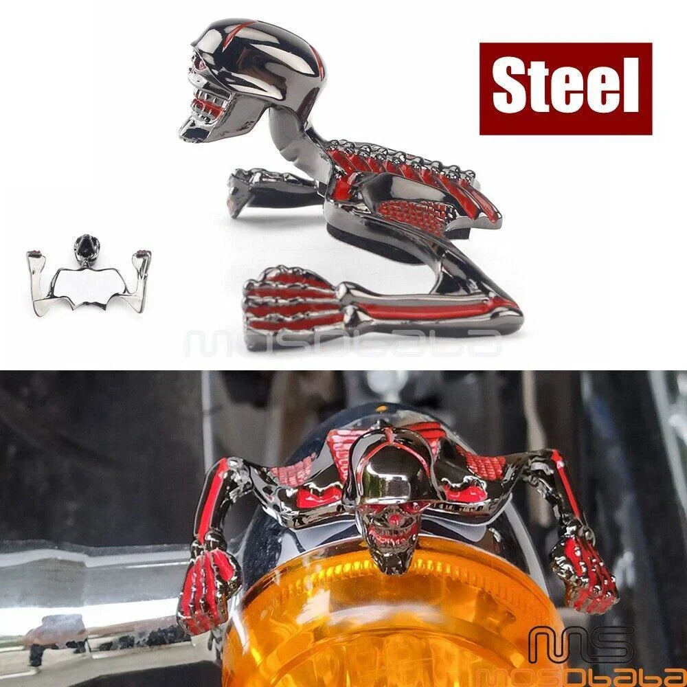 4'' Headlight Foglight Turn Signal Skeleton Ornament for Harley