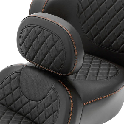 Dual Gel Seat Backrest Pad for Harley Electra Street Glide (2014-2023)