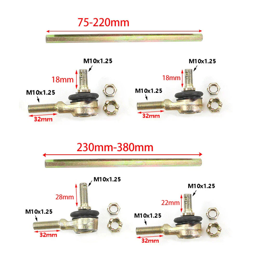15cm M10 Ball Joiner Bolt Tie Rod for 50cc 70cc 110cc Quad Dirt Bike ATV Go Kart