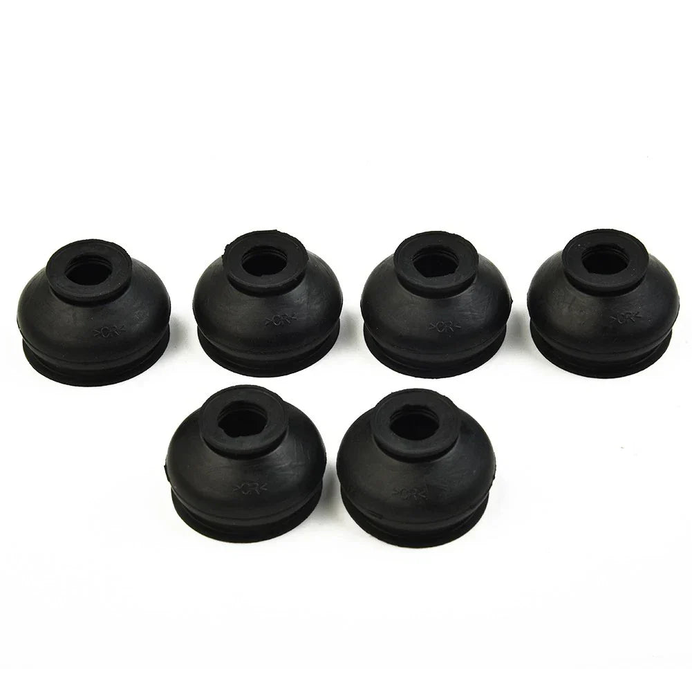 6pcs HQ Rubber Tie Rod End-Ball Joint Dust Boots Dust Cover Boot Gaiters Black