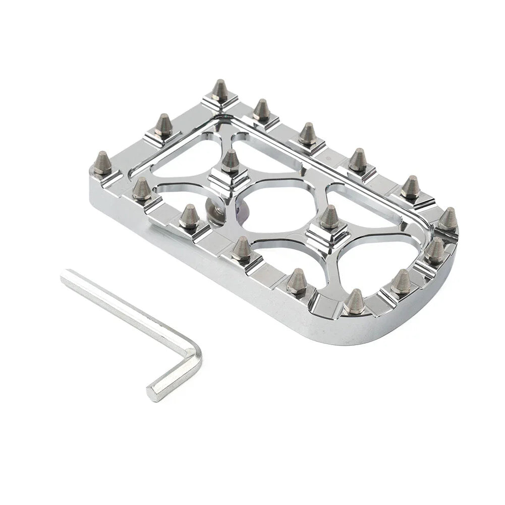 CNC Silver Brake Pedal Pad for Harley Softail Touring Electra Road Glide