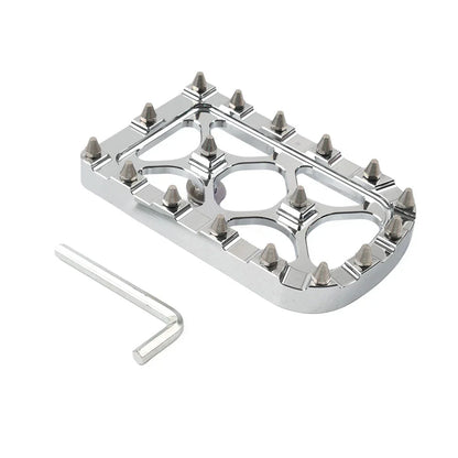 CNC Silver Brake Pedal Pad for Harley Softail Touring Electra Road Glide