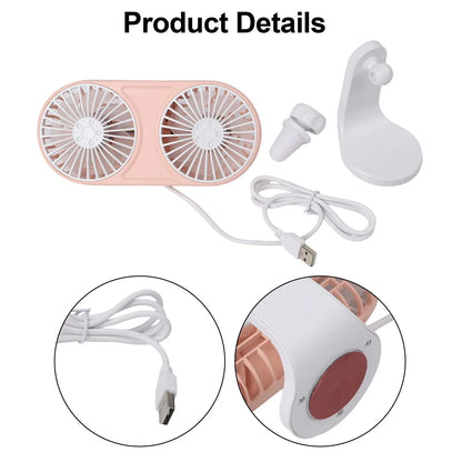 Dual Head USB Car Fan / 2 x / Dual Head USB Car Fan for Vehicles