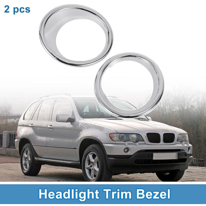Front Headlight Trim Bezel Left + Right for BMW X5 (2014 - 2018)