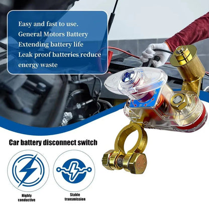 Power Off Switch Battery Isolator / 12V/24V Rotatable Terminals for Trucks RV