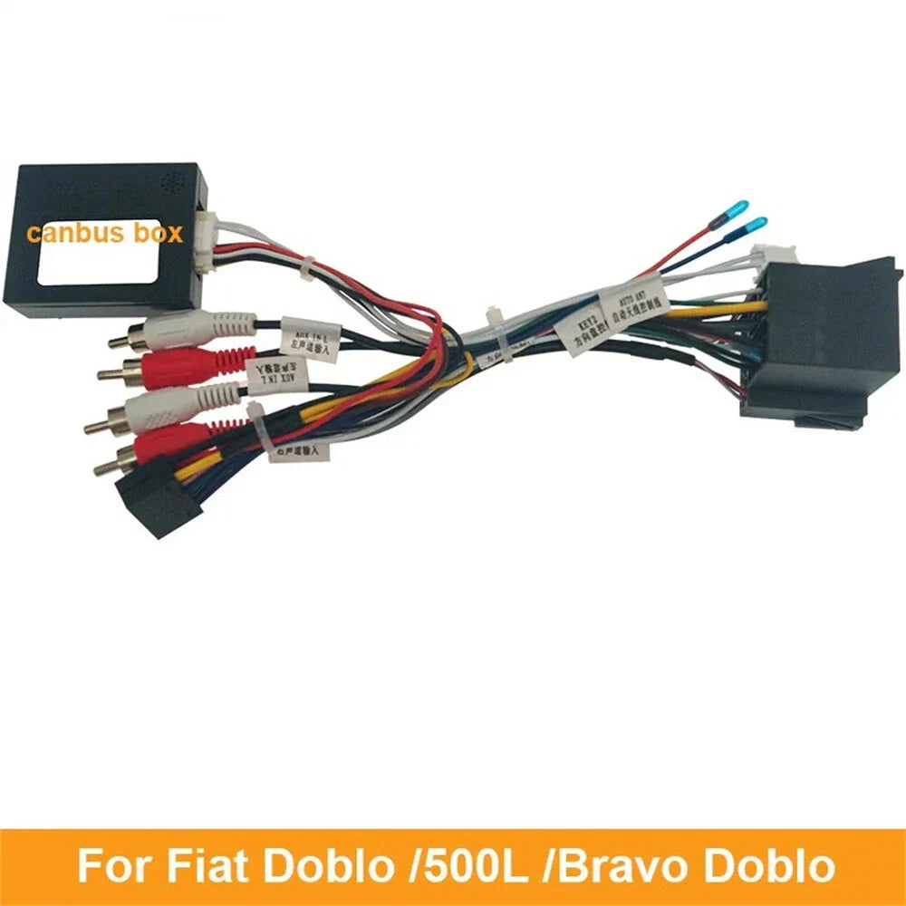 16Pin DVD Player Wiring Harness with Canbus for Fiat Bravo Doblo 500L