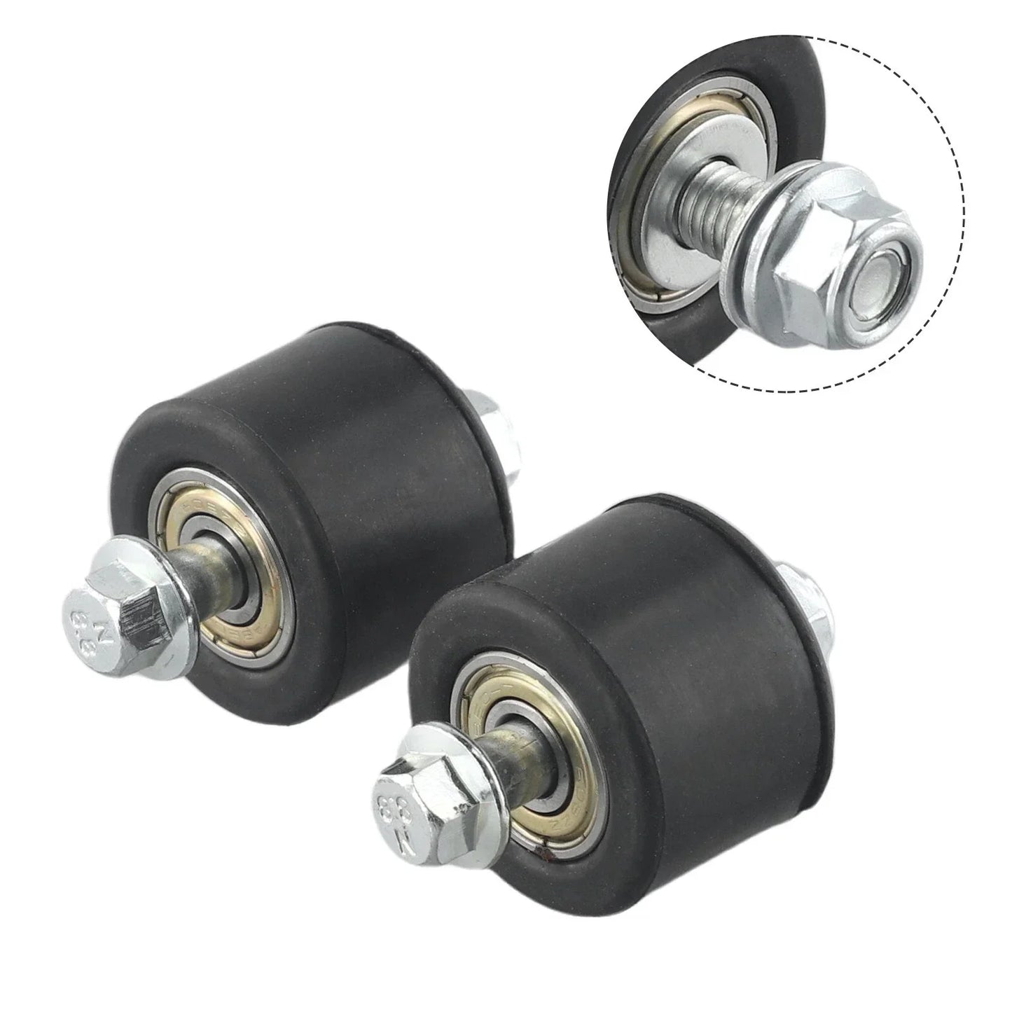 2x 8mm Motorcycle Chain Roller for Raptor YFM350 Upper/Lower Swingarm