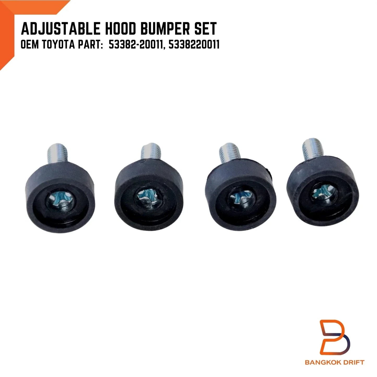 Adjustable Hood Bumper Cushion Screw for Toyota Hilux RN30 RN40 SR5 (79-83)