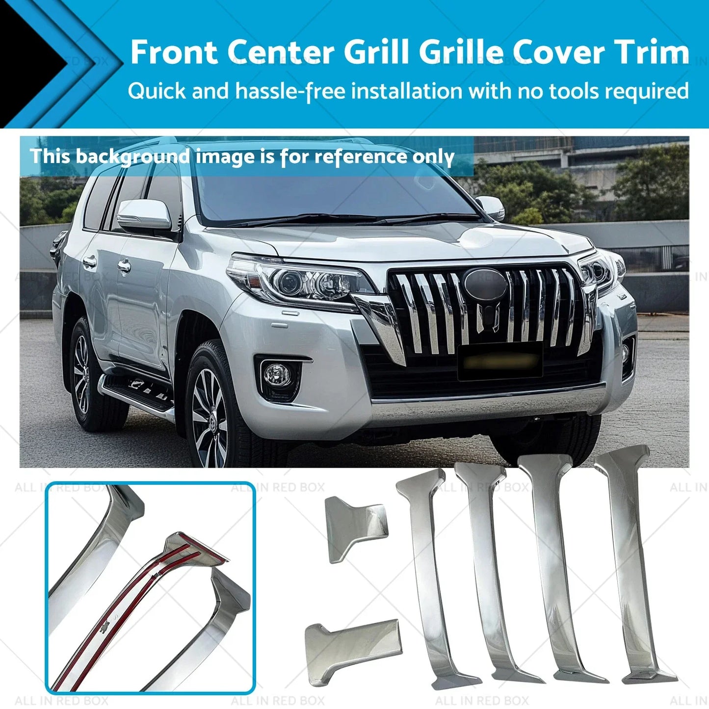 Grille Cover Trim for Toyota Land Cruiser Prado (2014-2020)