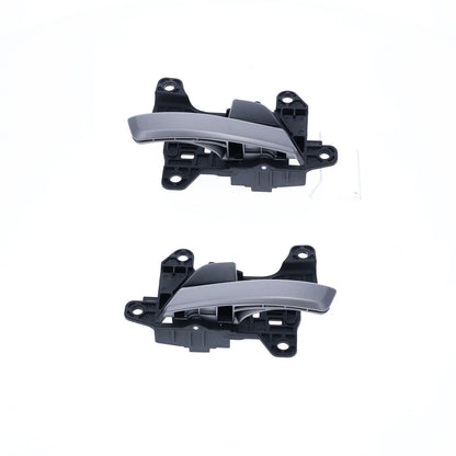 4pcs Silver Inner Door Handle, Black Base for Hyundai Elantra (2012-2016)