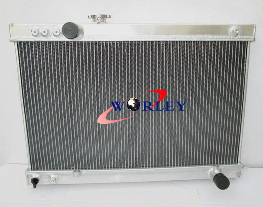 Aluminum Radiator + Fans for Toyota Supra MK3 MA70 MA71 3.0L JZA70 (86-93)