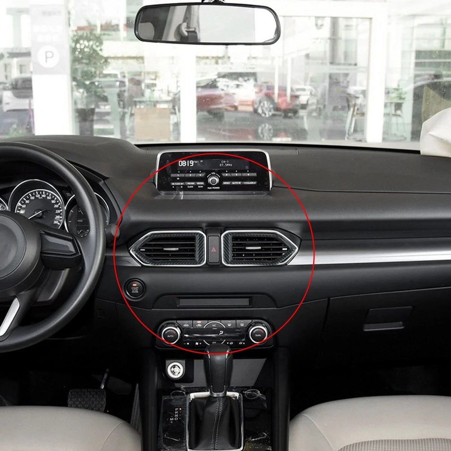 Carbon Fiber Style Side Air Vent Outlet Cover Trim for Mazda CX-5 (2017–2024)