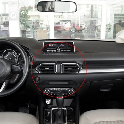 Carbon Fiber Style Side Air Vent Outlet Cover Trim for Mazda CX-5 (2017–2024)
