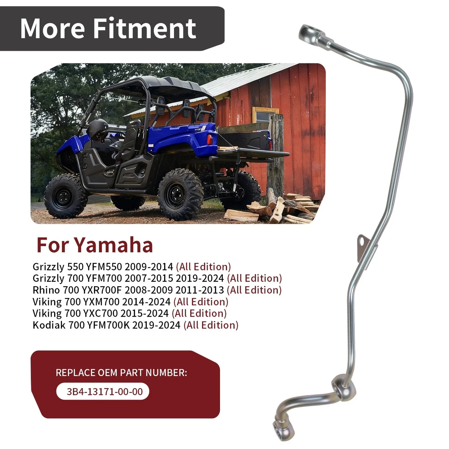 Pipe Delivery for Yamaha Grizzly 550/Grizzly 700 (2007–2015)