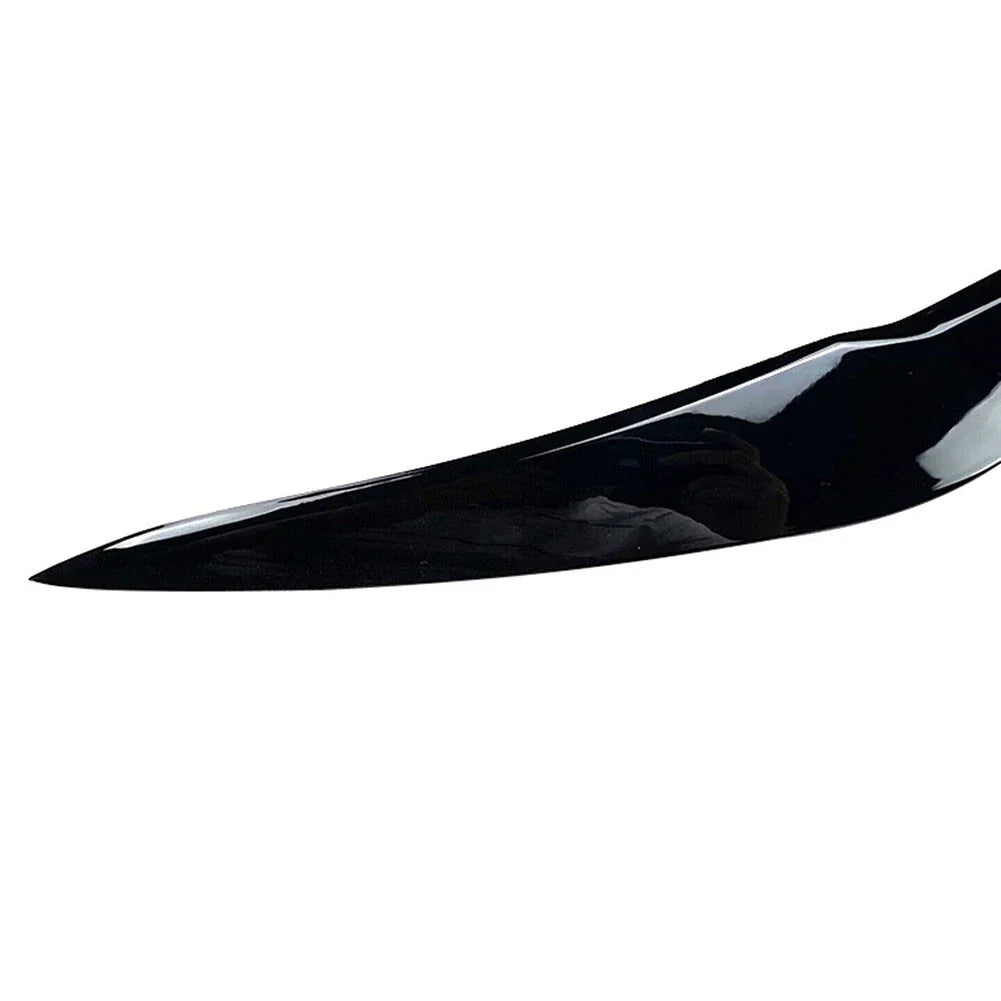 Headlight Eyelids Chrome Trim Cover ABS Black for BMW 1 Series (2015–2018)