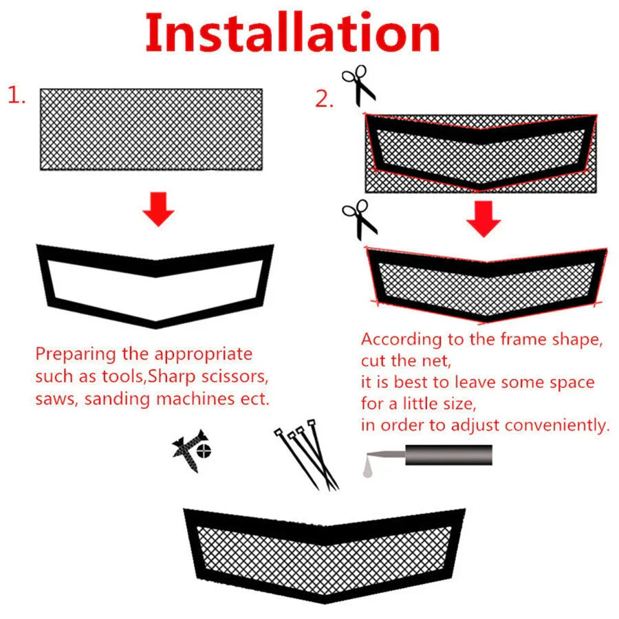 40x13" Aluminium Silver Rhombus Grille Mesh Cover for Car