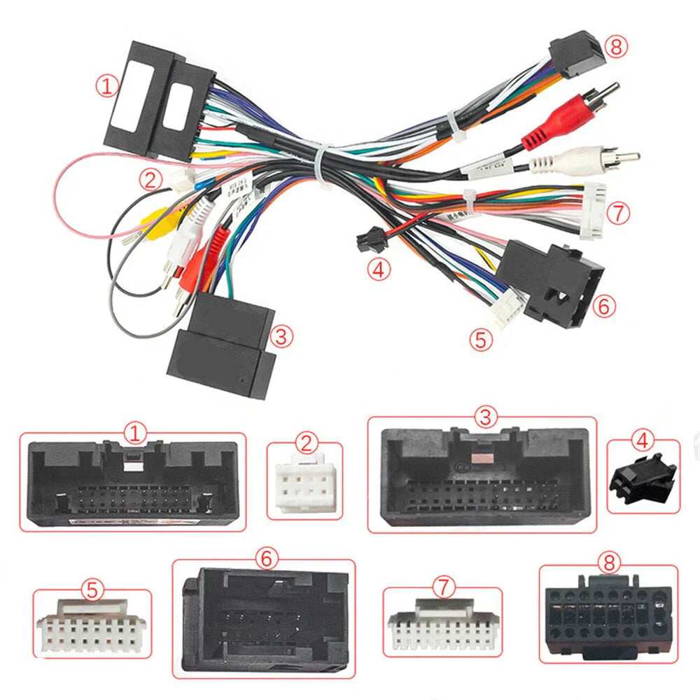 16Pin Car Audio Power Cable Adapter w/ Canbus Box for Ford Focus, Ranger, F150