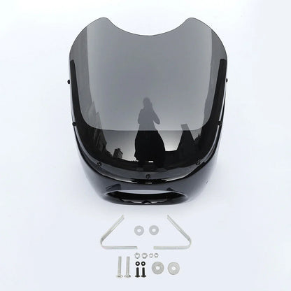 7-inch Round Motorcycle Headlight Headlamp Light Fairing Smoke Windshield Windscreen
