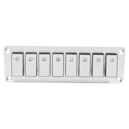8 Rocker Switch Panel with LED Light for Boat Car