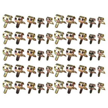 50 5-9mm Fastener Spring Clip Clamp Assortment