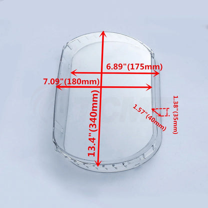 Clear PC Headlight Lens Cover for Harley Touring Road Glide (2015-2022)