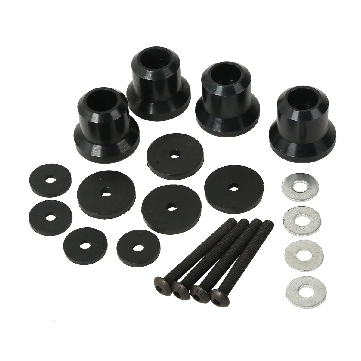 Black 5/8" Luggage Trunk Rack Risers for Honda Goldwing GL 1800 (2001-2017)