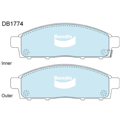 Front Disc Brake Pad Set for Mitsubishi Challenger 4X4 (2009 - 2015)