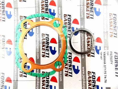 1. 1.00mm O/S Top End Kit with 67mm Piston Rings & Gasket for YAMAHA TY175 (74-80)