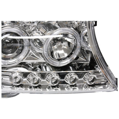 Angel-eye Projector LED Chrome Headlights for Landcruiser 200 Series(2007–2015)