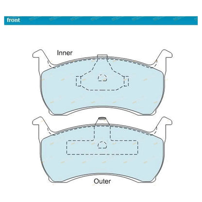 GCT Front Disc Brake Pad Set for Falcon Fairmont Fairlane (1988-2000)