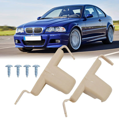 ABS 2x Sun Visor Clip for BMW 3 Series 5 Series 7 Series E46 E38 E39 E53 X5