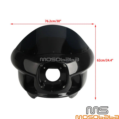 Black Front Upper & Lower Fairing Kits for Harley Softail FXBB FXBBS FXLRS FXFBS (2018-2023)