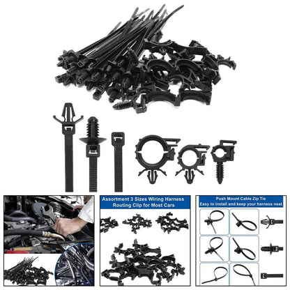 45 x Cable Tie Wraps for Fastening Wires, Clips, and Hoses